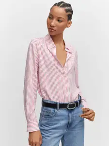 MANGO Striped Casual Shirt