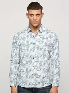 Pepe Jeans Abstract Printed Cotton Casual Shirt