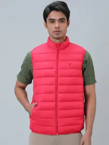 Indian Terrain Mock Collar Sleeveless Puffer Jacket