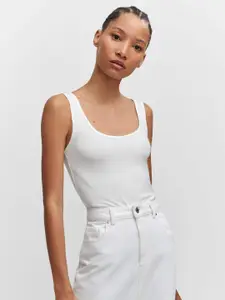 MANGO Scoop Neck Fitted Top