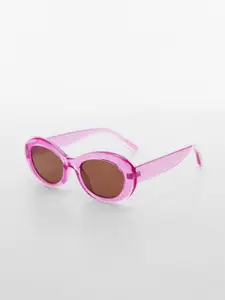 MANGO Women Round Sunglasses With UV Protected Lens
