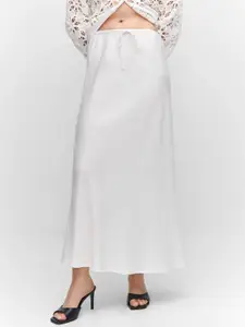 MANGO Solid A-Line Maxi Skirt