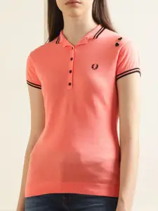 Fred Perry Polo Collar Pure Cotton Relaxed Fit T-shirt