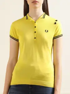 Fred Perry Polo Collar Relaxed Fit Pure Cotton T-shirt