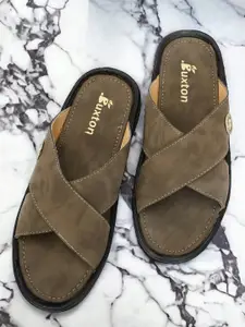 Buxton Men Cross Strap Comfort Sandals