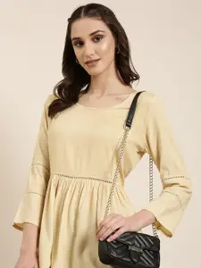 SHOWOFF Round Neck Empire A-Line Kurti