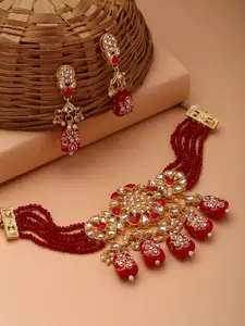 PANASH Gold-plated Necklace and Earrings