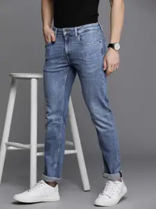 Louis Philippe Jeans Men Slim Fit Low-Rise Light Fade Stretchable Jeans