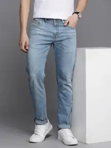 Louis Philippe Jeans Men Slim Fit Low-Rise Heavy Fade Stretchable Jeans
