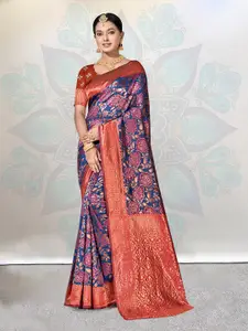 Anouk Floral Woven Design Zari Art Silk Kanjeevaram Saree