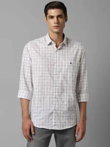 Louis Philippe Sport Pure Cotton Slim Fit Checked Casual Shirt