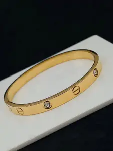 MEENAZ Gold-Plated American Diamond Kada Bracelet