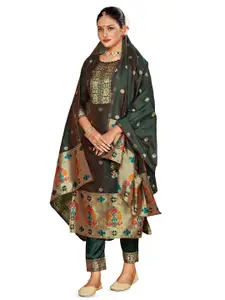 MANVAA Ethnic Motifs  Woven Design Unstitched Dress Material