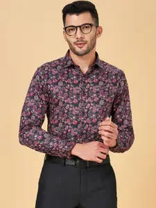Peregrine by Pantaloons Slim Fit Floral Printed Cotton Formal Shirt