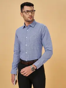 Peregrine by Pantaloons Micro Checked Slim Fit Cotton Formal Shirt