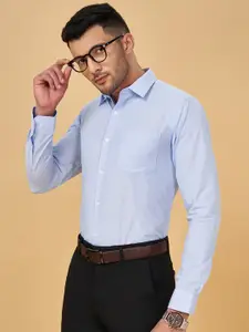 Peregrine by Pantaloons Slim Fit Self Design Opaque Cotton Formal Shirt