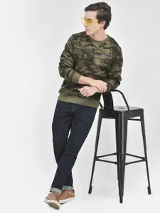 Crimsoune Club Camouflage Printed Cotton Sweatshirt