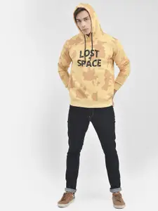 Crimsoune Club Typography Printed Hooded Cotton Sweatshirt