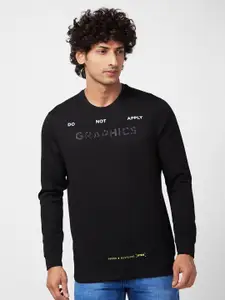 SPYKAR Typography Printed Cotton Sweatshirt