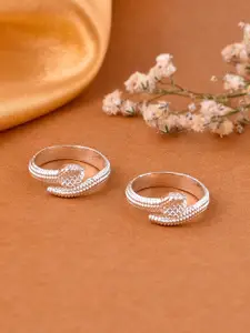 Silvermerc Designs Set Of 2 Silver-Plated Toe Rings