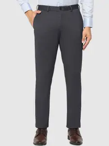 Blackberrys Men Slim Fit Formal Mid-Rise Trousers