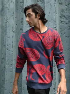 RARE RABBIT Men Paiza Printed Sweatshirt