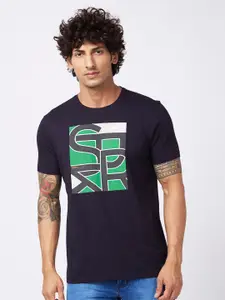 SPYKAR Typography Printed Slim Fit T-shirt