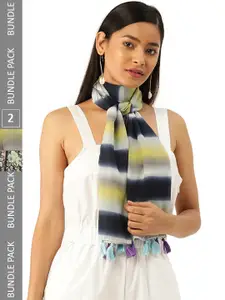 Trend Arrest Set of 2 Printed scarves