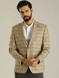 Indian Terrain Checked Single Breasted Blazer