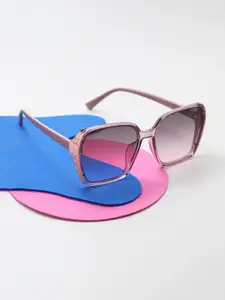 HAUTE SAUCE by  Campus Sutra HAUTE SAUCE by Campus Sutra Women Oversized Sunglasses with UV Protected AW23_HSSG2272