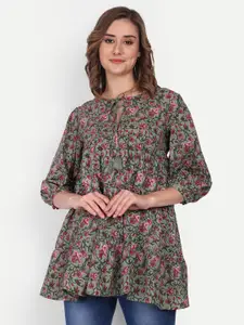 KALINI Floral Printed Pure Cotton Kurti