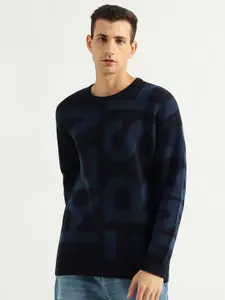 United Colors of Benetton Typography Printed Round Neck Cotton Pullover