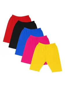 BAESD Girls Pack Of 5 Pure Cotton Shorts