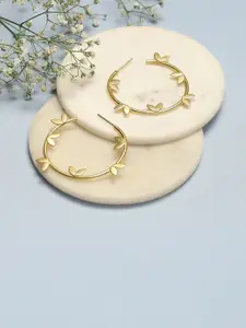 Biba Silver-Plated Contemporary Hoop Earrings