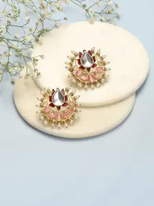 Biba Gold-Plated Contemporary Studs Earrings