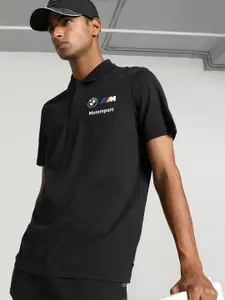 PUMA Motorsport BMW M Printed Polo Collar Cotton T-shirt