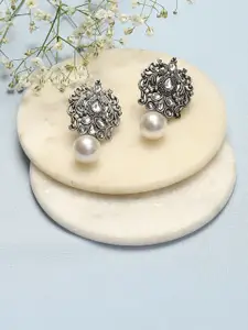 Biba Silver Plated Contemporary Drop Earrings