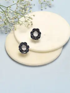 Biba Silver-Plated Contemporary Studs Earrings