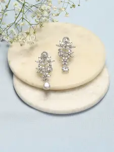 Biba Silver-Plated Contemporary Drop Earrings