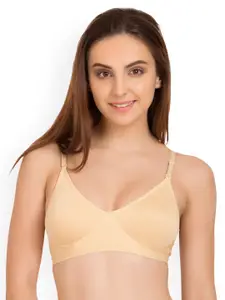 Tweens Beige Solid Non-Wired Non Padded T-shirt Bra TW-9265SK
