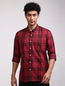 Snitch Classic Tartan Checked Pure Cotton Checked Casual Shirt