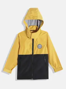 Indian Terrain Boys Colourblocked Hooded Tailored Jacket