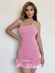 StyleCast Pink Shoulder Straps Bodycon Dress
