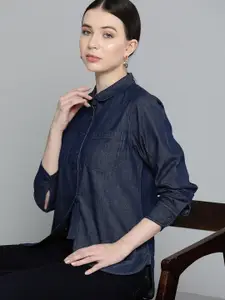 Chemistry Women Original Opaque Denim Casual Shirt