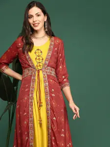 SHOWOFF Ethnic Motifs Embroidered Kurta