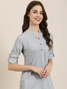 SHOWOFF Mandarin Collar Straight Kurta