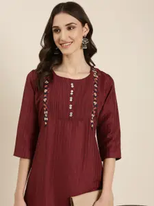 SHOWOFF Thread Work Straight Kurta