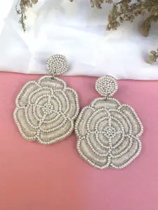 Crunchy Fashion Beaded Floral Drop Earrings