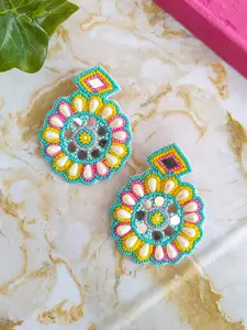 Crunchy Fashion Beaded Floral Drop Earrings