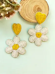 Crunchy Fashion Beaded Floral Drop Earrings